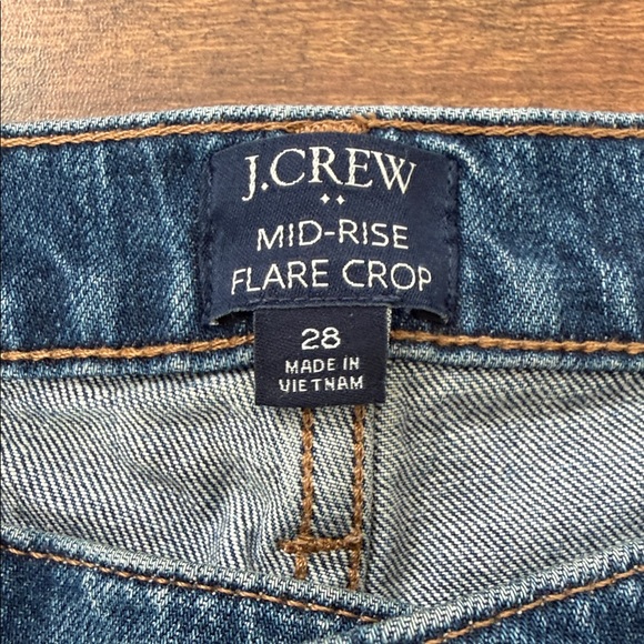 J. Crew Mid-Rise Flare Crop Jeans - Picture 3 of 7